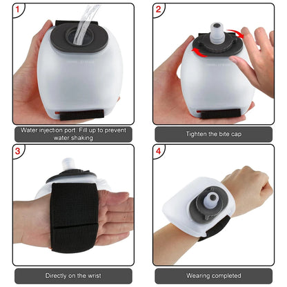 Wearable Wrist Water Bottle – 200ml Hands-Free Sports Flask