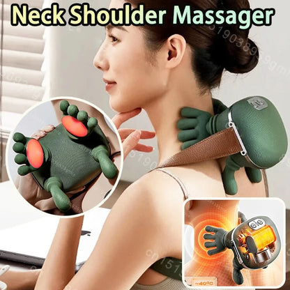 2-in-1 Heated Neck & Back Massage Pillow