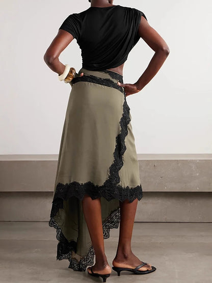 Lace Asymmetrical Party Dress