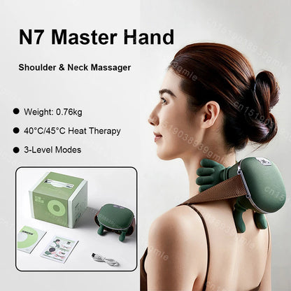 2-in-1 Heated Neck & Back Massage Pillow