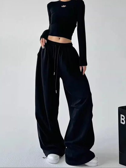 Y2K Harajuku Wide-Leg Sweatpants