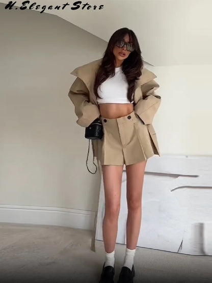 Vintage Khaki Belted Trench Coat – Women’s 2025 Edition
