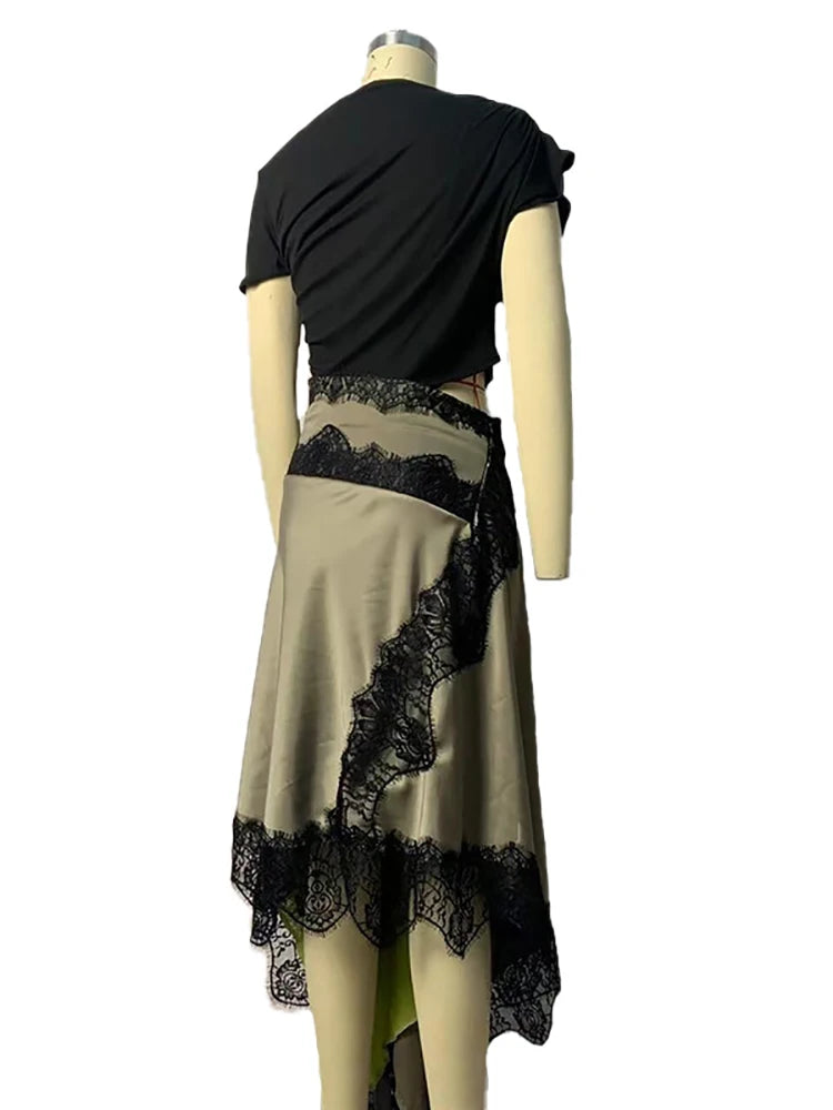 Lace Asymmetrical Party Dress