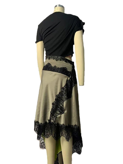 Lace Asymmetrical Party Dress
