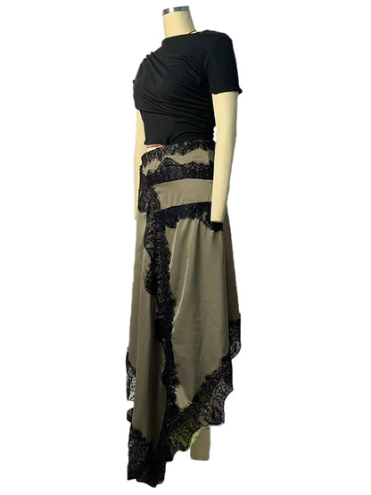 Lace Asymmetrical Party Dress