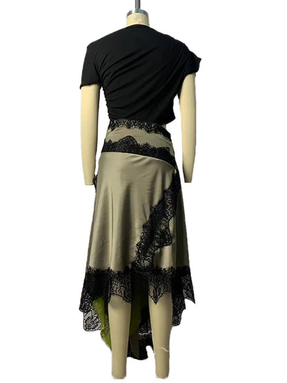 Lace Asymmetrical Party Dress