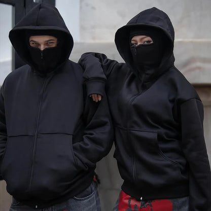 Black Gothic Y2K Streetwear Hoodie