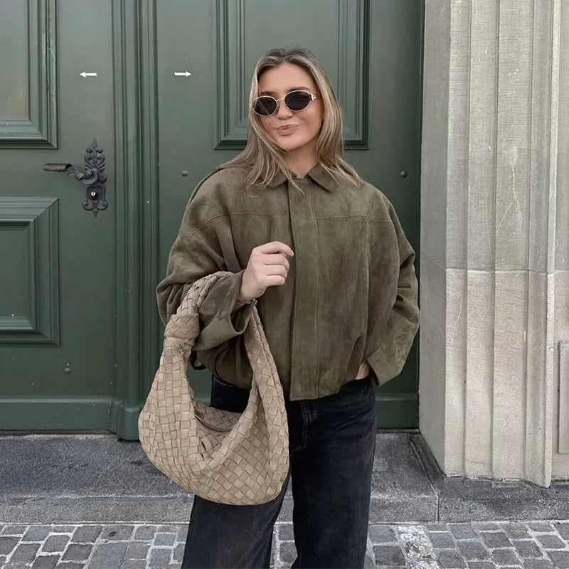 Vintage Chic Women's Bomber Jacket