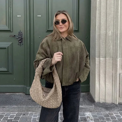 Vintage Chic Women's Bomber Jacket