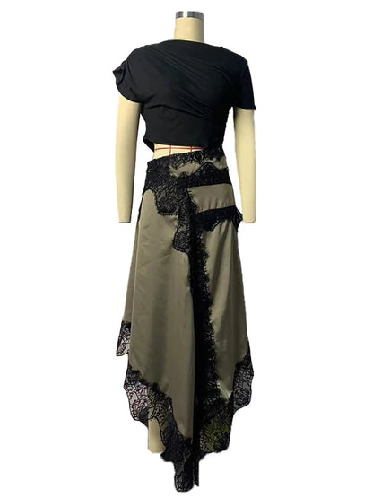 Lace Asymmetrical Party Dress